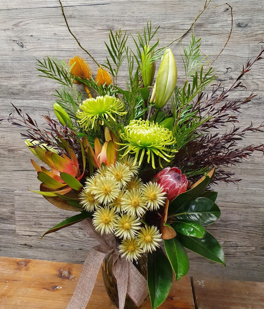 Rustic bouquet in vase - Blossoms of Tweed Banora Florist