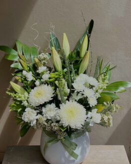 Crisp White Ceramic Arrangement - X large