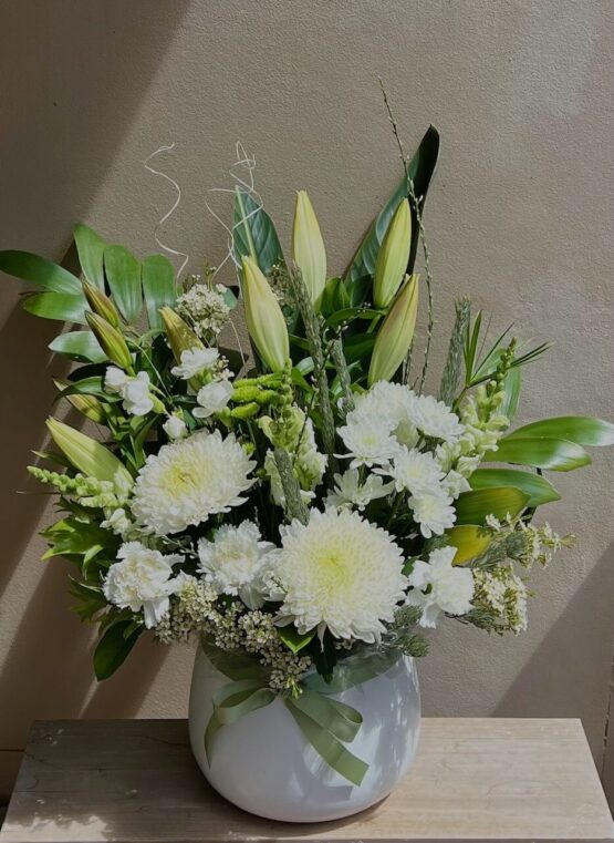 Crisp White Ceramic Arrangement - X large